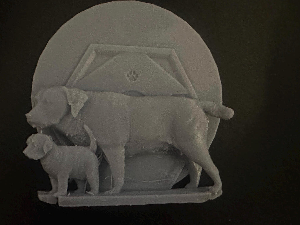 Labrador Retriever with Pups – Handmade Resin Sculpture