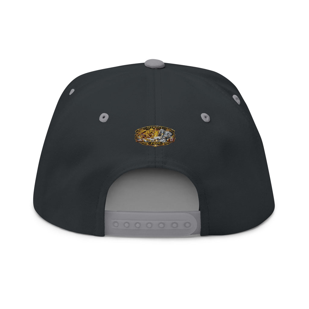 Embroidered 2020 Olympics Flat Bill Cap — Gold Laurel Athlete Patch
