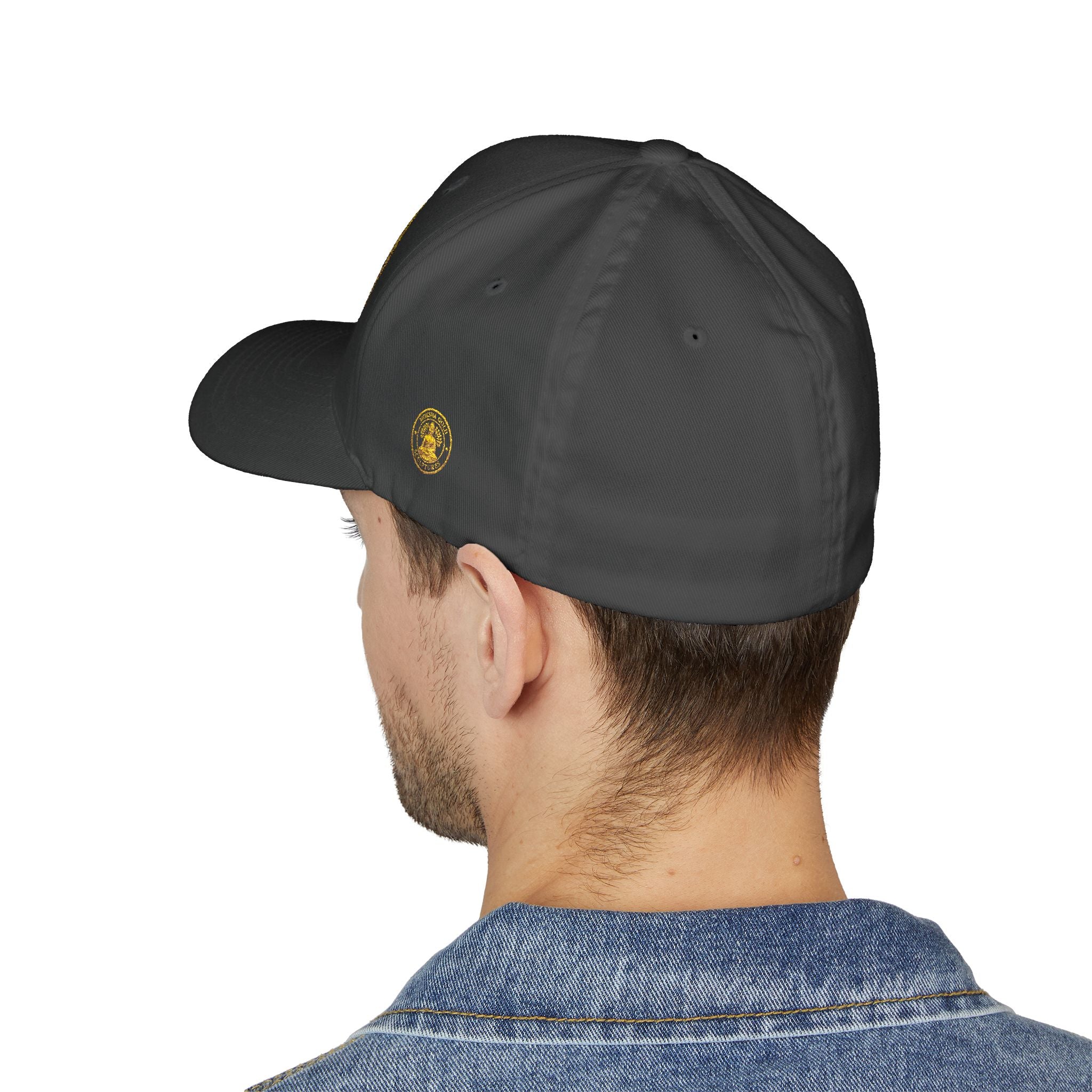 Embroidered Gold Buddha Seal Cap