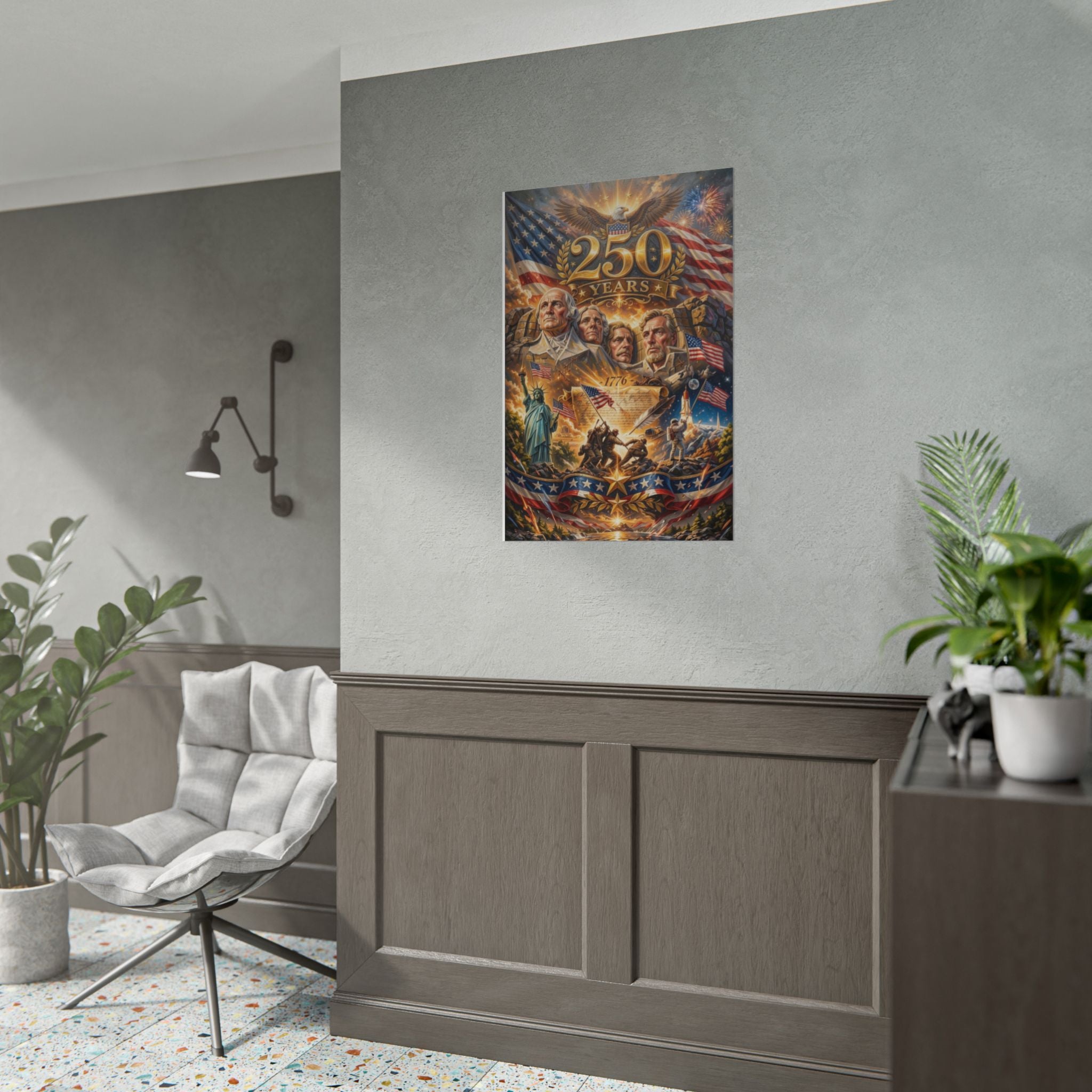 Patriotic 250 Years Declaration of Independence Poster