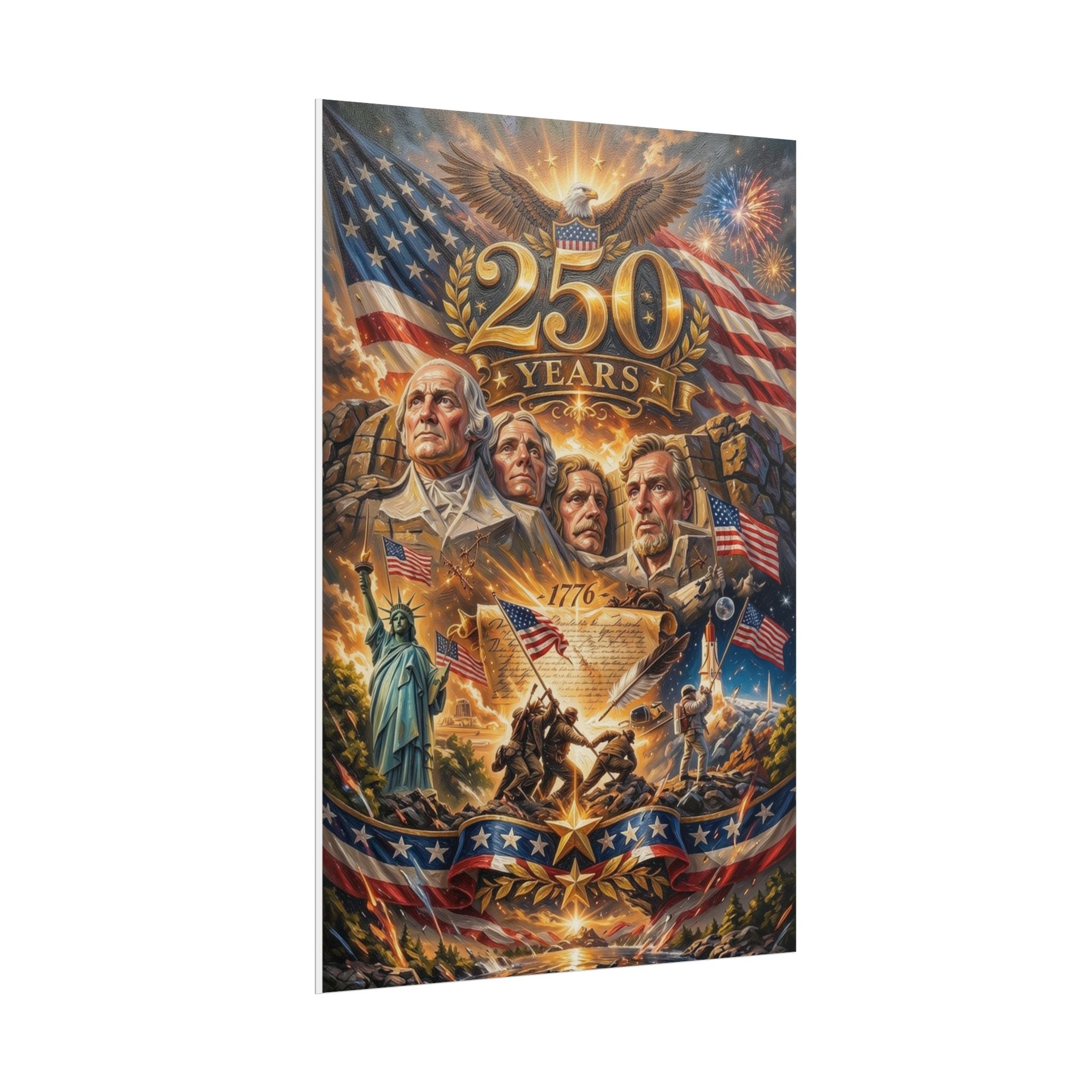 Patriotic 250 Years Declaration of Independence Poster