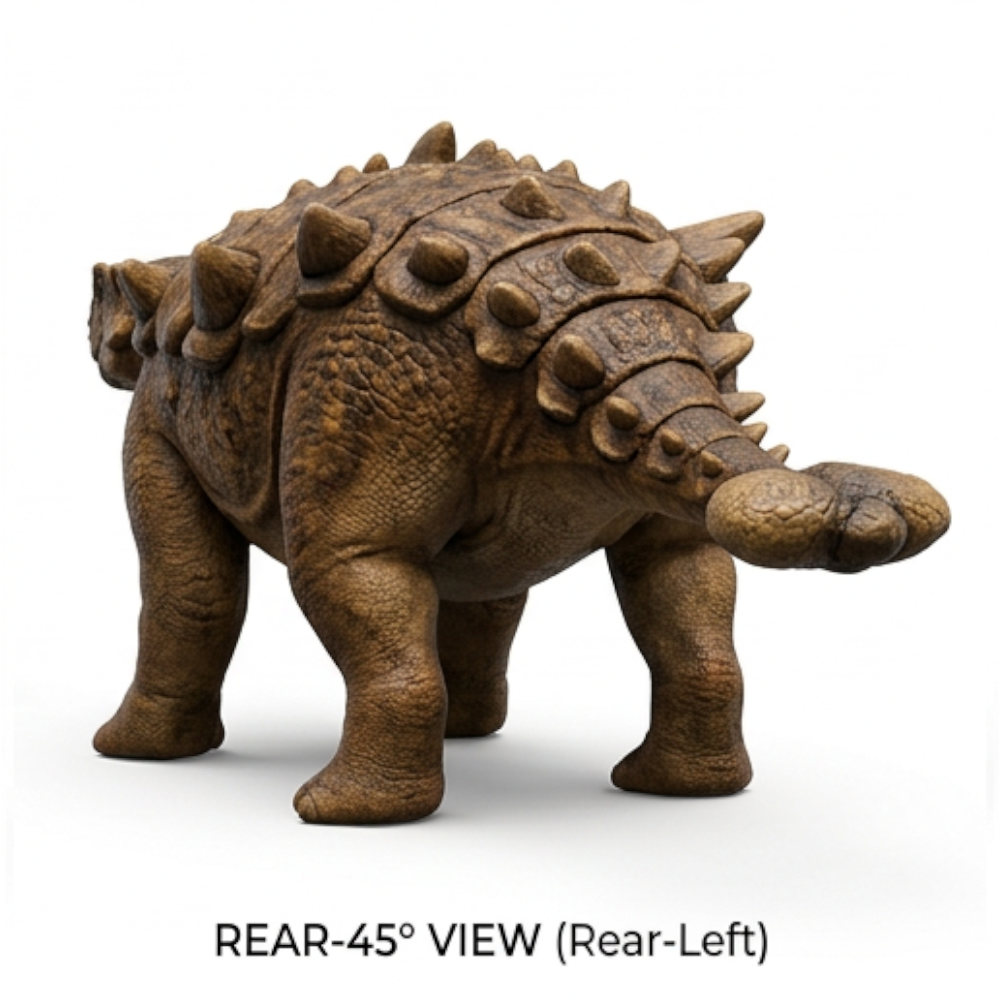Ankylosaurus 3D Printed Model – Armored Dinosaur Sculpture | PLA & Smooth Nylon | Various Colors | Detailed Prehistoric Collectible