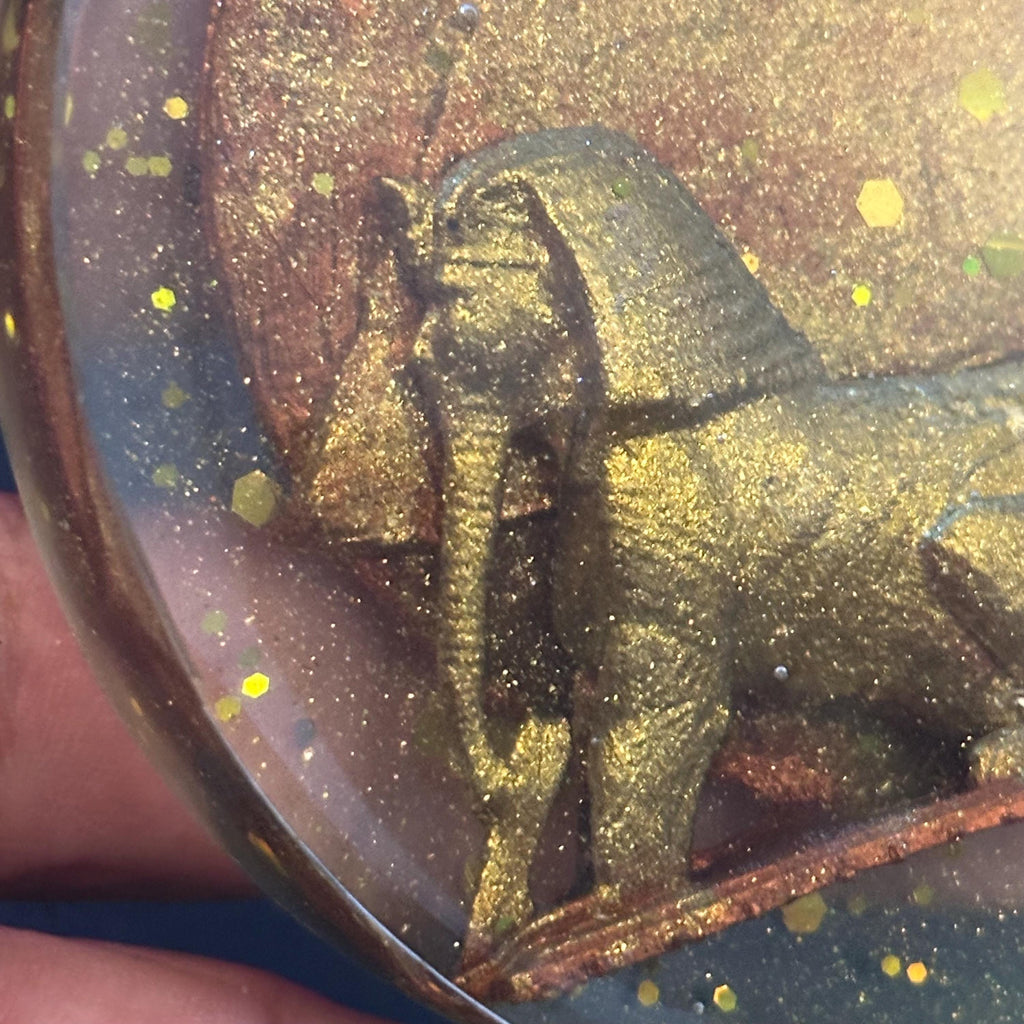 Glow in the Dark Sphinx Resin Coasters - Hand-Painted Set of 3