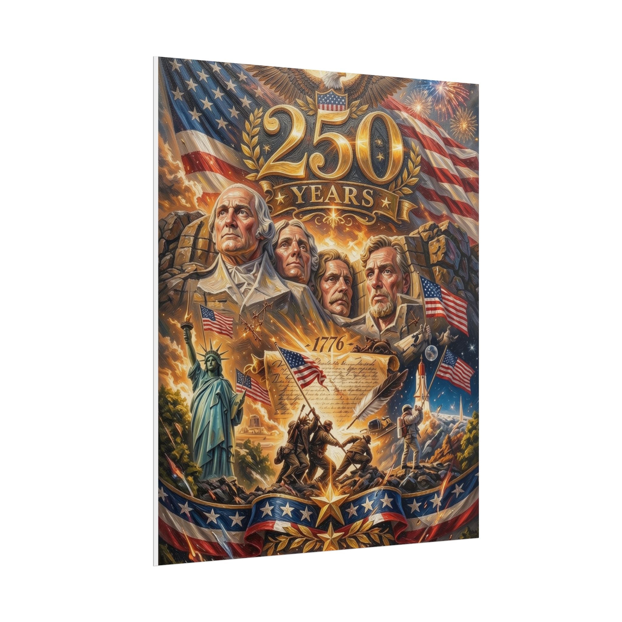 Patriotic 250 Years Declaration of Independence Poster