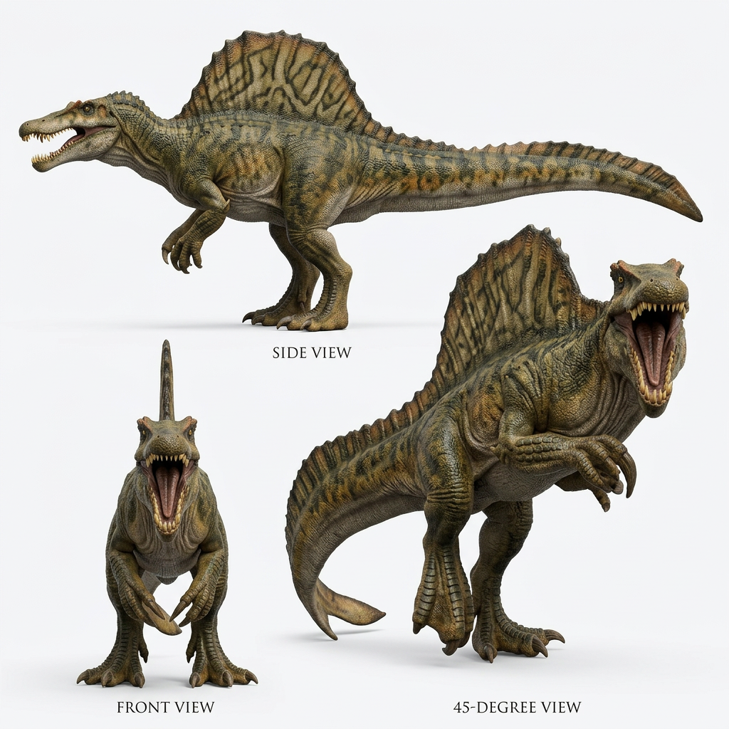 Spinosaurus Dinosaur Model | 3D Printed Miniature | Realistic Dino Figure | Desk Display Collectible | Gift for Dinosaur Lovers