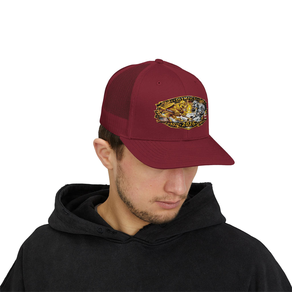2026 Gold Rush Bear Patch Snapback Trucker Hat