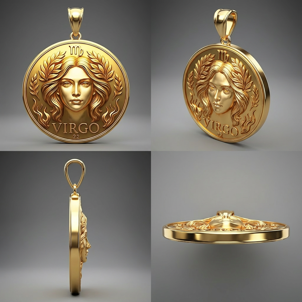 SILVER Virgo Zodiac Pendant Necklace – Astrology Star Sign Jewelry – Minimal Celestial Charm