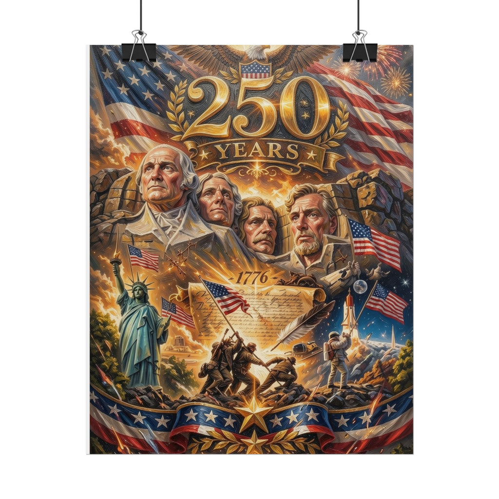 Patriotic 250 Years Declaration of Independence Poster