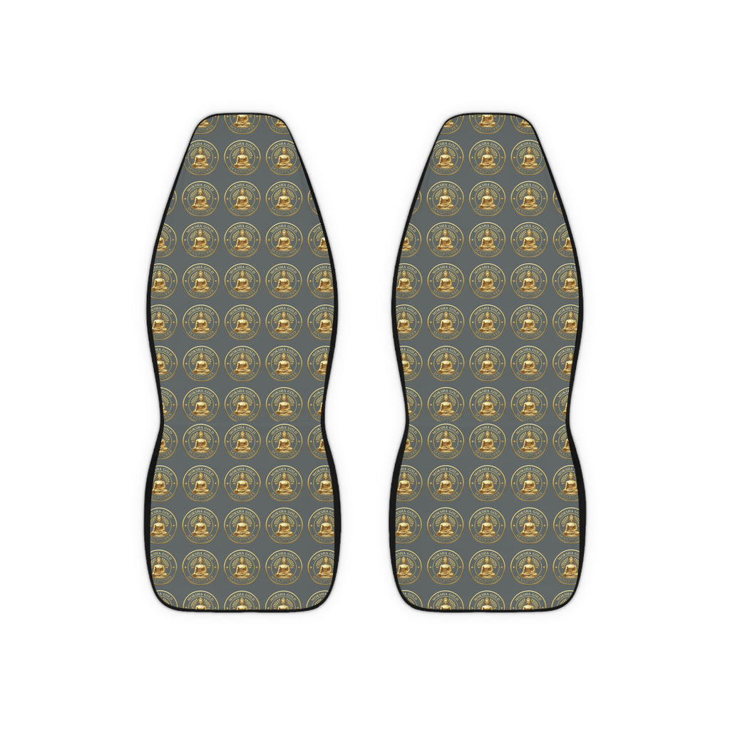 Gold Buddha Pattern Car Seat Covers — Polyester Front Seat Protector