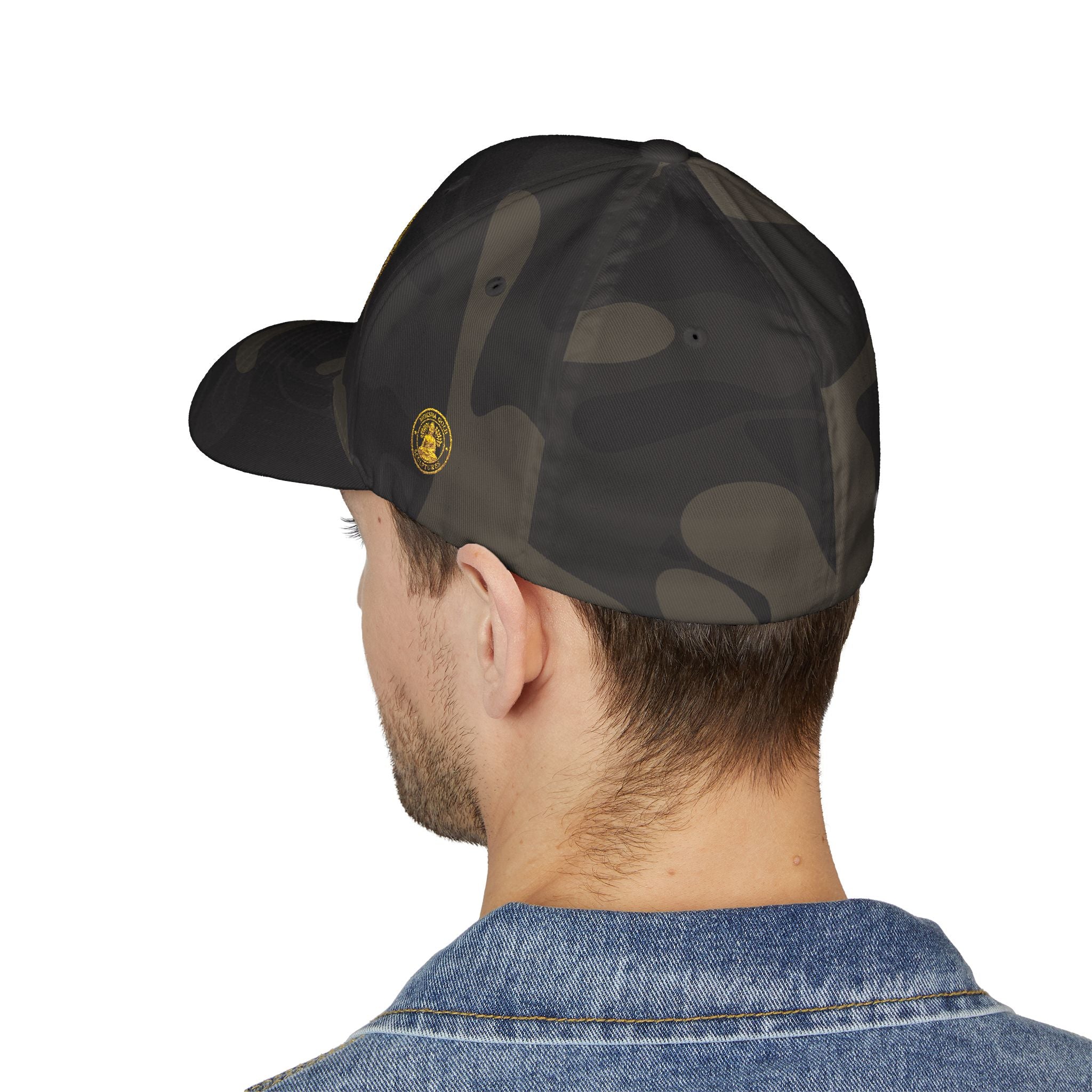 Embroidered Gold Buddha Seal Cap