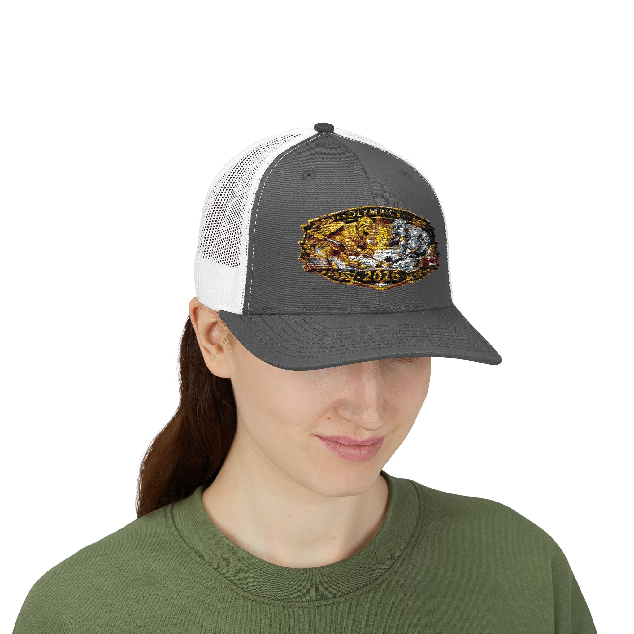 2026 Gold Rush Bear Patch Snapback Trucker Hat