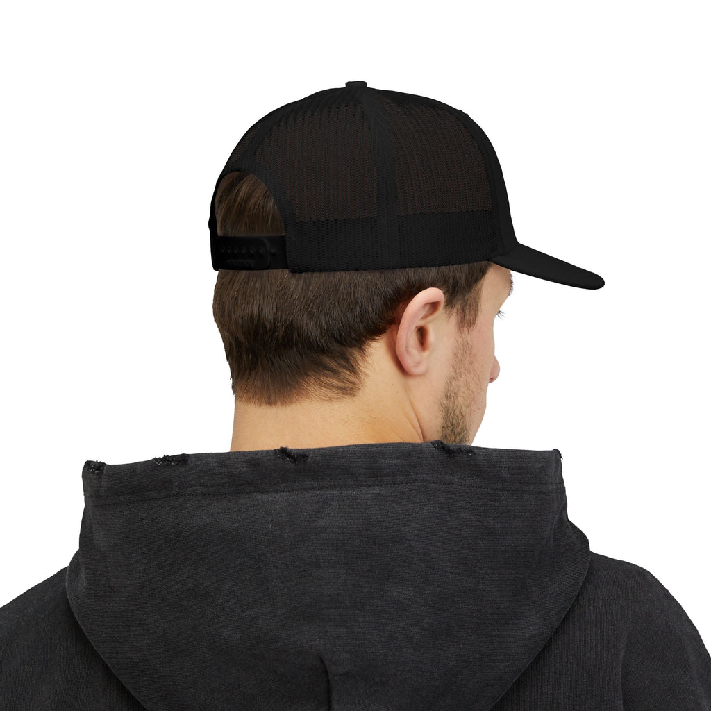 Embroidered Trucker Cap — Classic Gold Crest Snapback