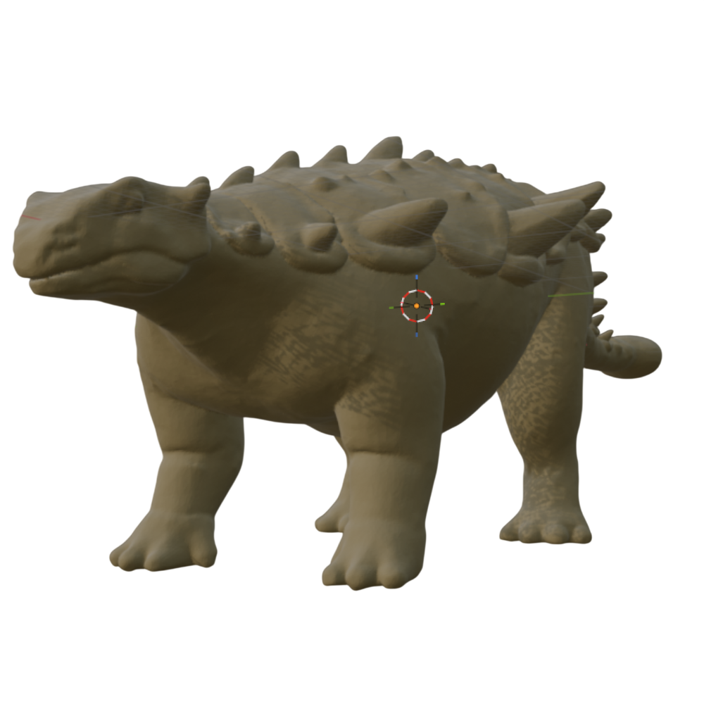 Ankylosaurus 3D Printed Model – Armored Dinosaur Sculpture | PLA & Smooth Nylon | Various Colors | Detailed Prehistoric Collectible
