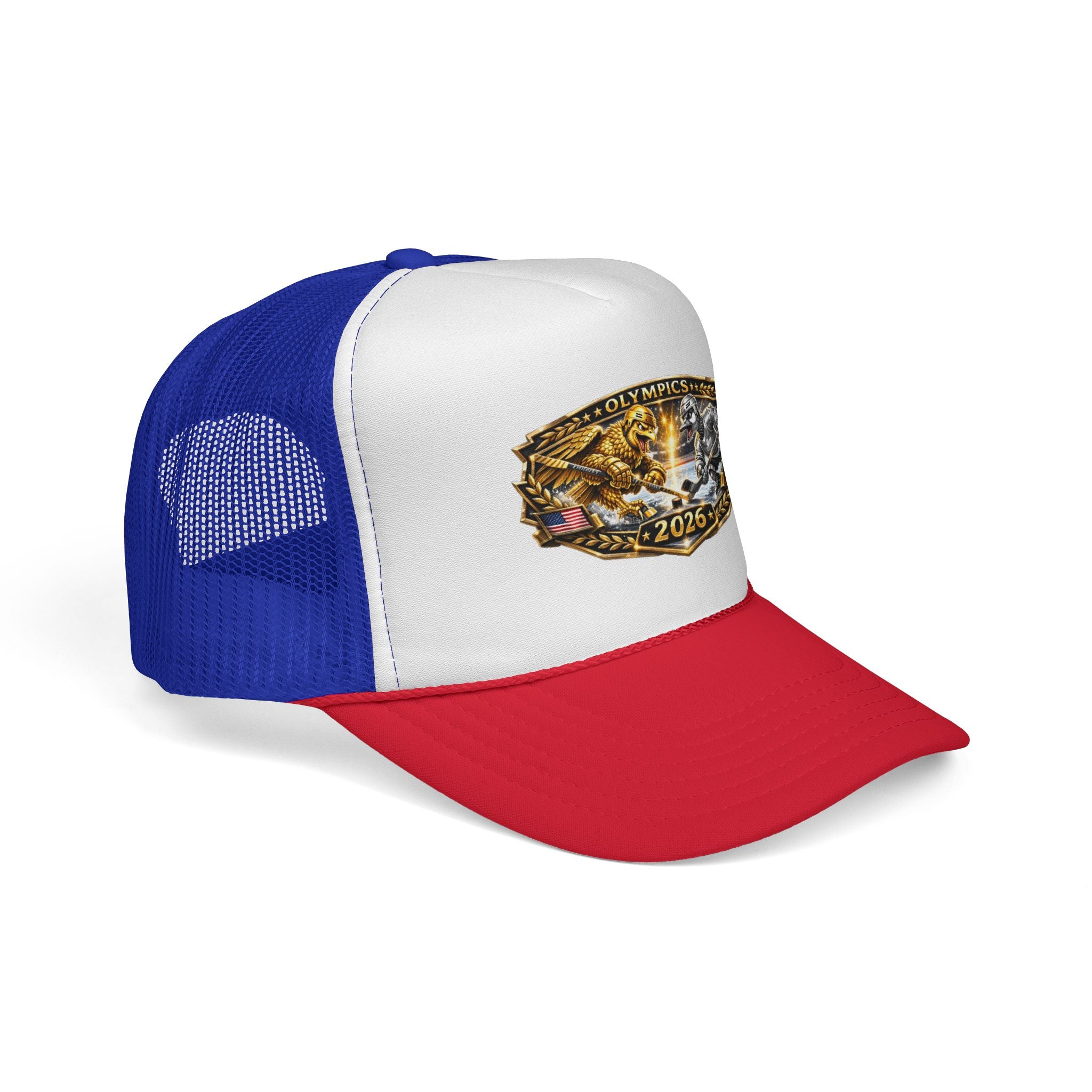 Trucker Cap — 2026 Olympics Vintage Crest Design