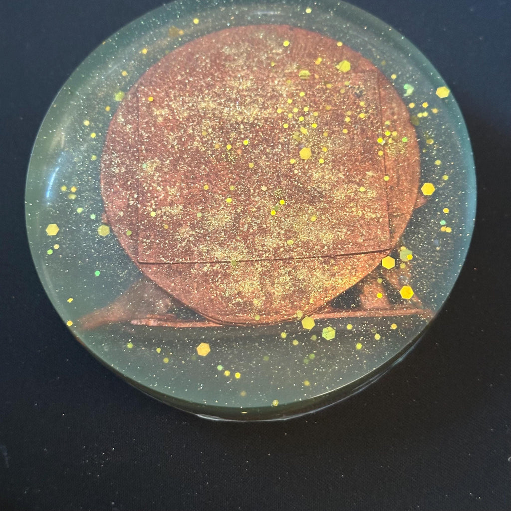 Glow in the Dark Sphinx Resin Coasters - Hand-Painted Set of 3