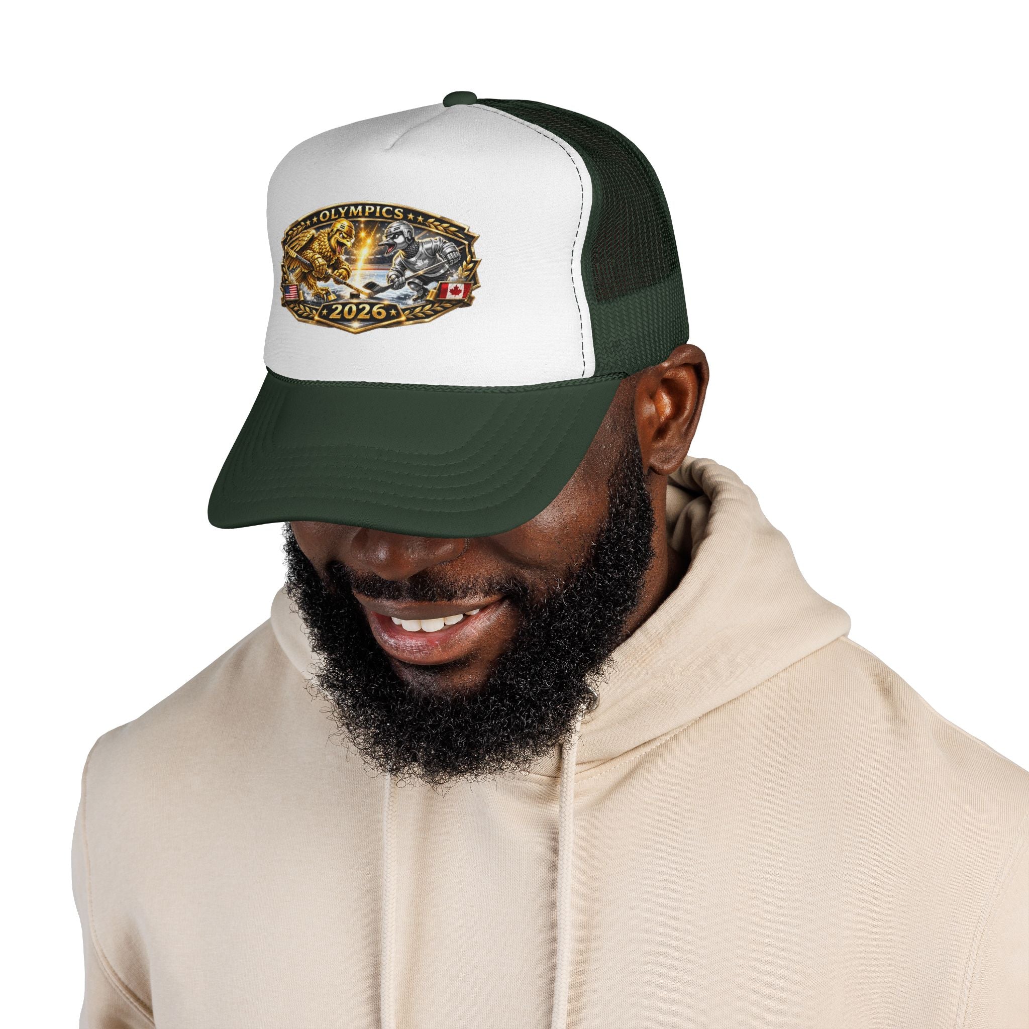 Trucker Cap — 2026 Olympics Vintage Crest Design