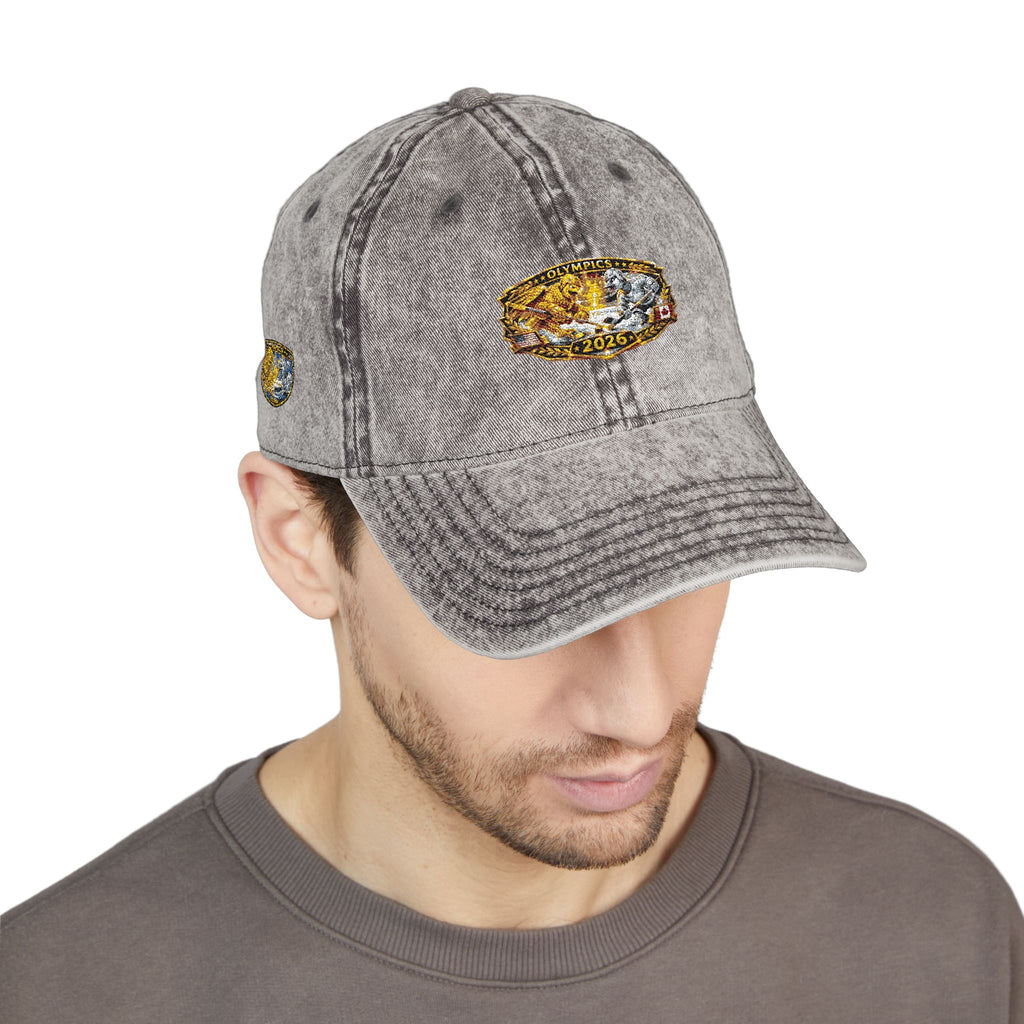 Vintage Embroidered Baseball Cap — Gold Nugget Patch