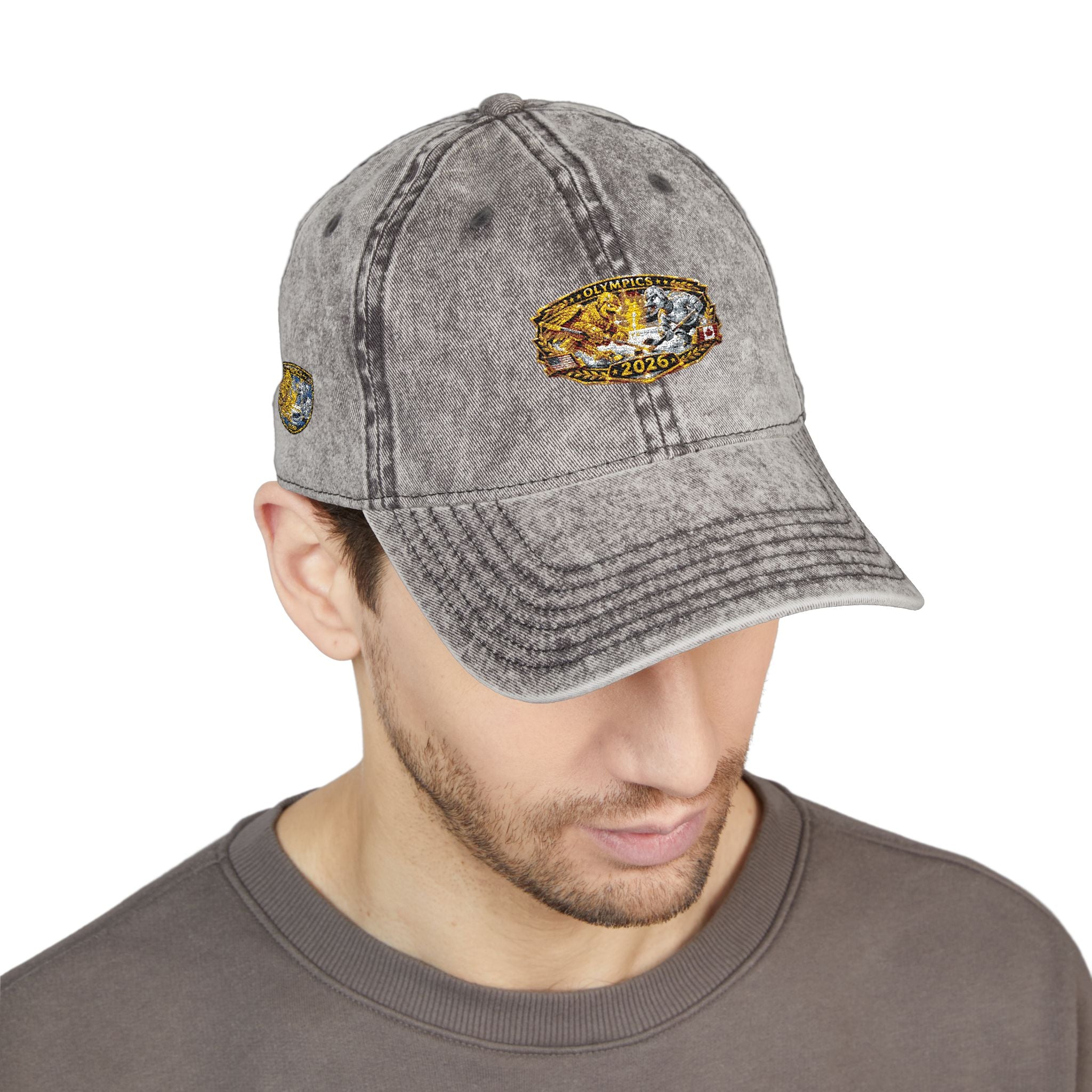 Vintage Embroidered Baseball Cap — Gold Nugget Patch