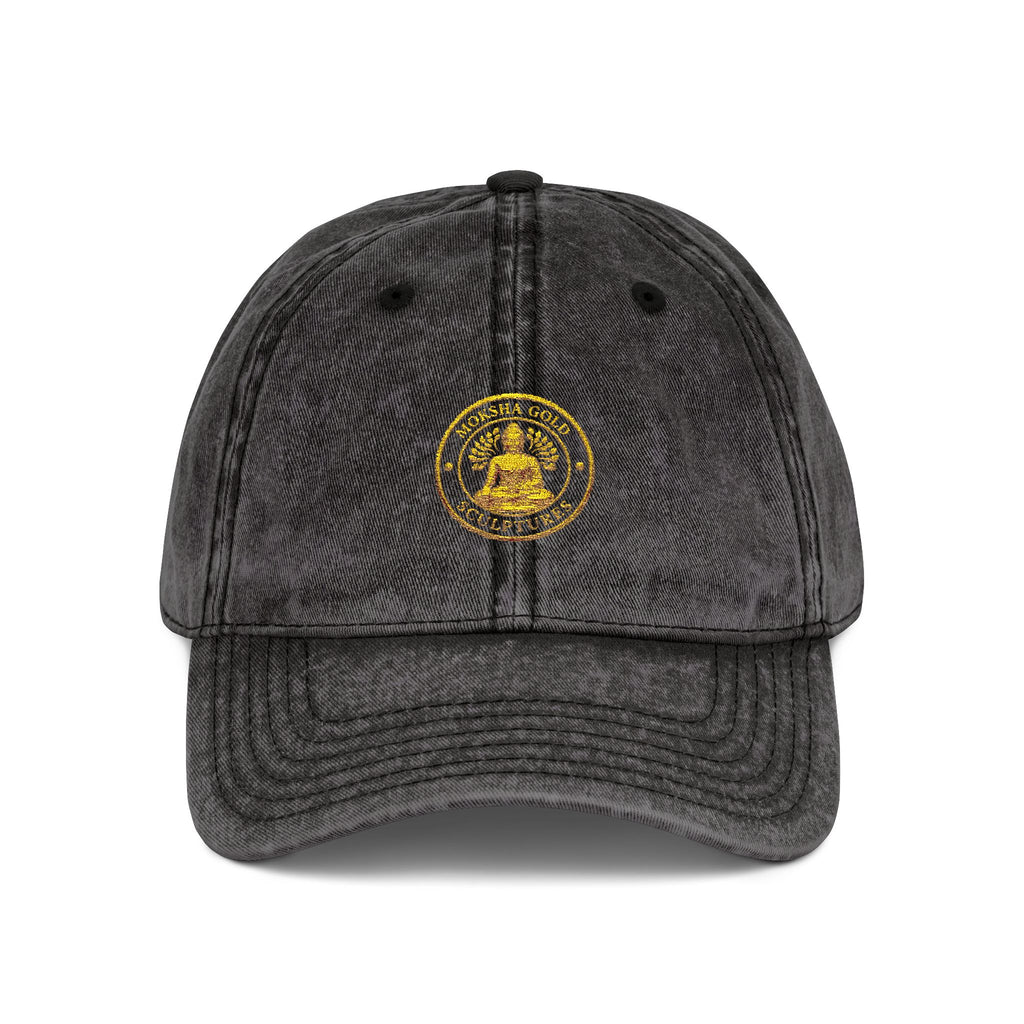 Vintage Embroidered Cap – Gold Seal Logo Hat