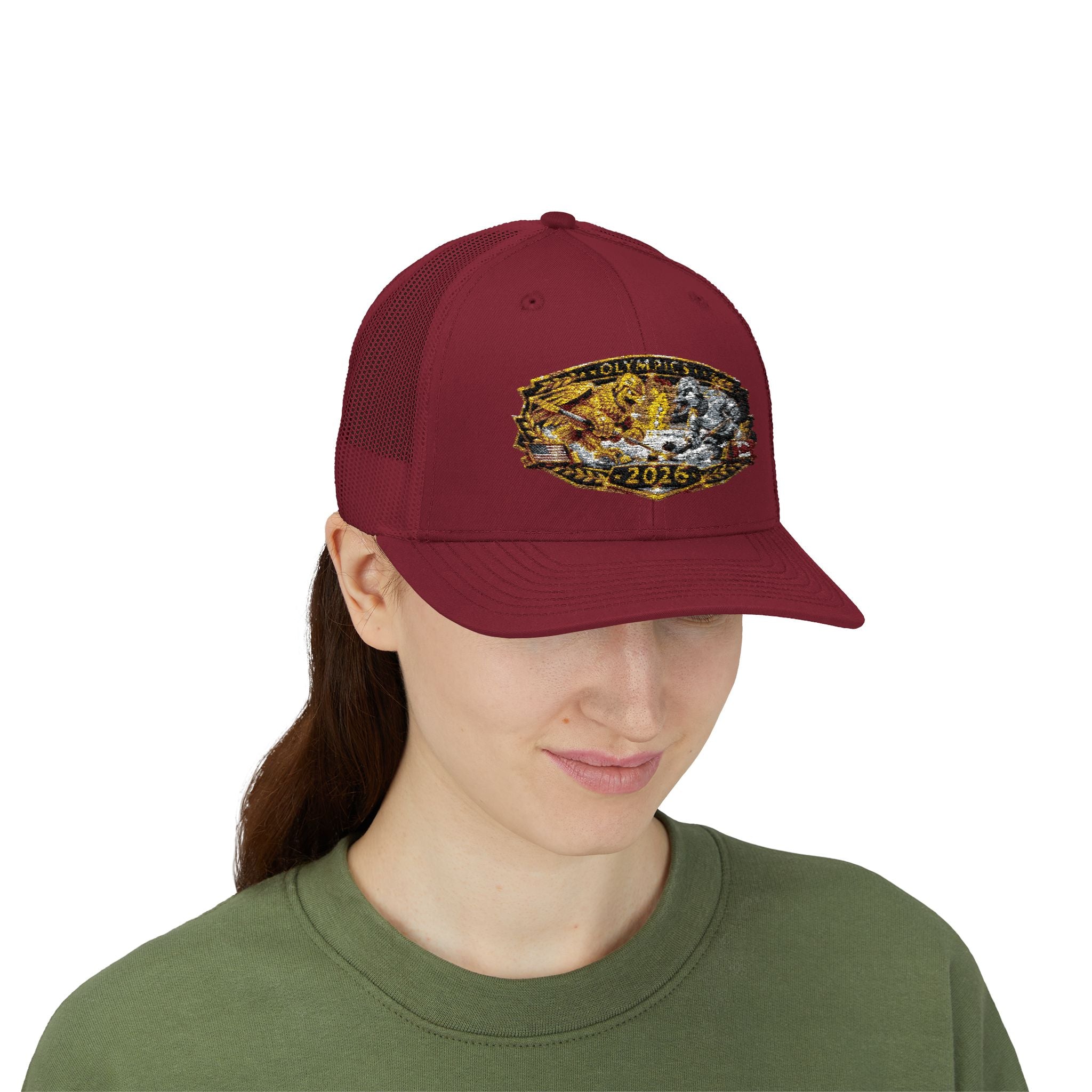 2026 Gold Rush Bear Patch Snapback Trucker Hat