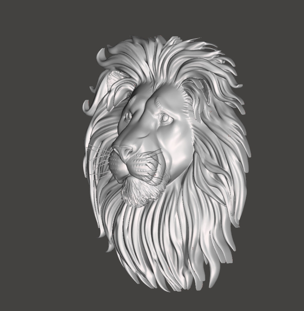 Lion Head STL File for 3D Printing | Wall Decor Relief Sculpture | CNC Relief Model | Printable Lion Bust Digital Download