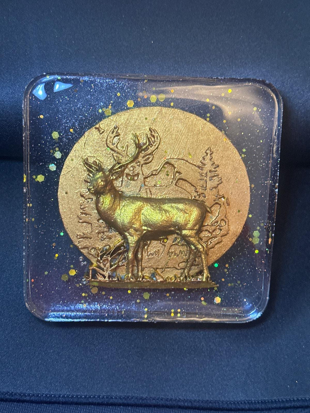 Red Deer Male with Antlers Sculpture – Handcrafted Wildlife Figurine | Rustic Home Décor Gift