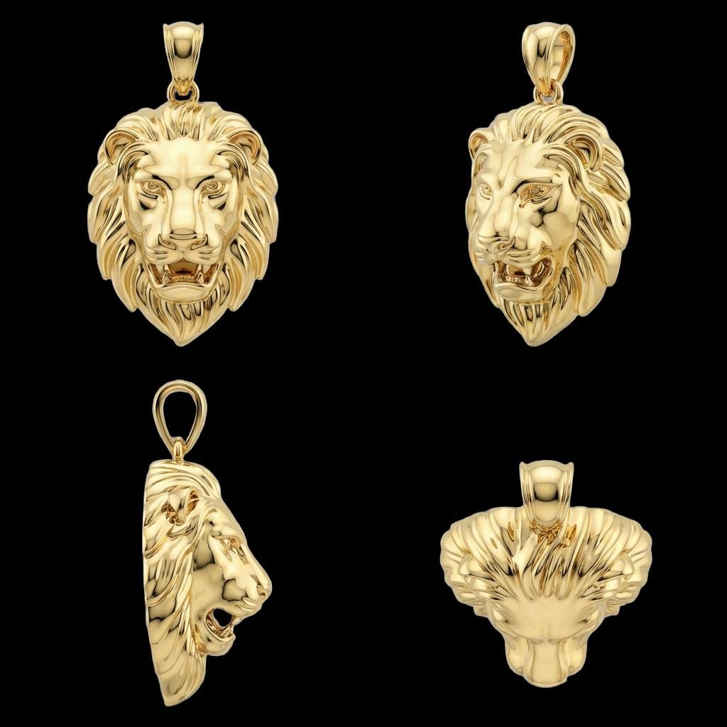 Lion Head Pendant – Symbol of Strength, Courage & Power