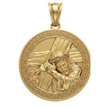 Christ Head Profile Coin Pendant – Sterling Silver, Gold, Rose Gold & Vermeil