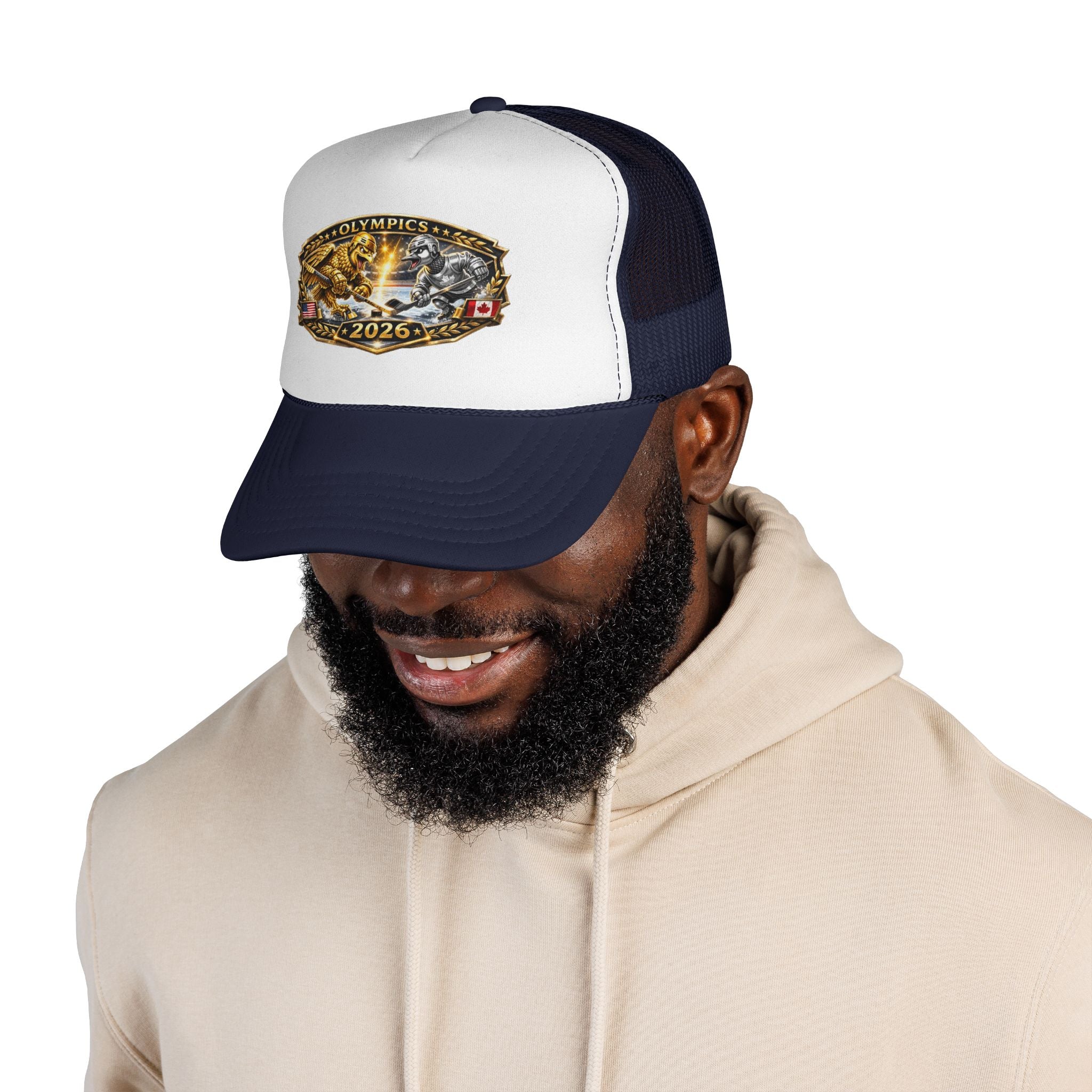 Trucker Cap — 2026 Olympics Vintage Crest Design