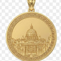 Elegant St. Peter’s Basilica Necklace Pendant – Vatican Landmark Jewelry
