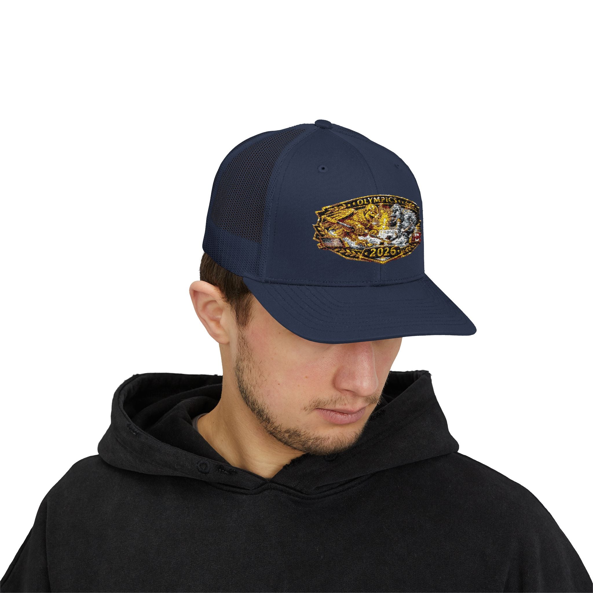 2026 Gold Rush Bear Patch Snapback Trucker Hat