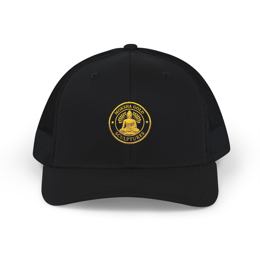 Embroidered Trucker Cap — Classic Gold Crest Snapback