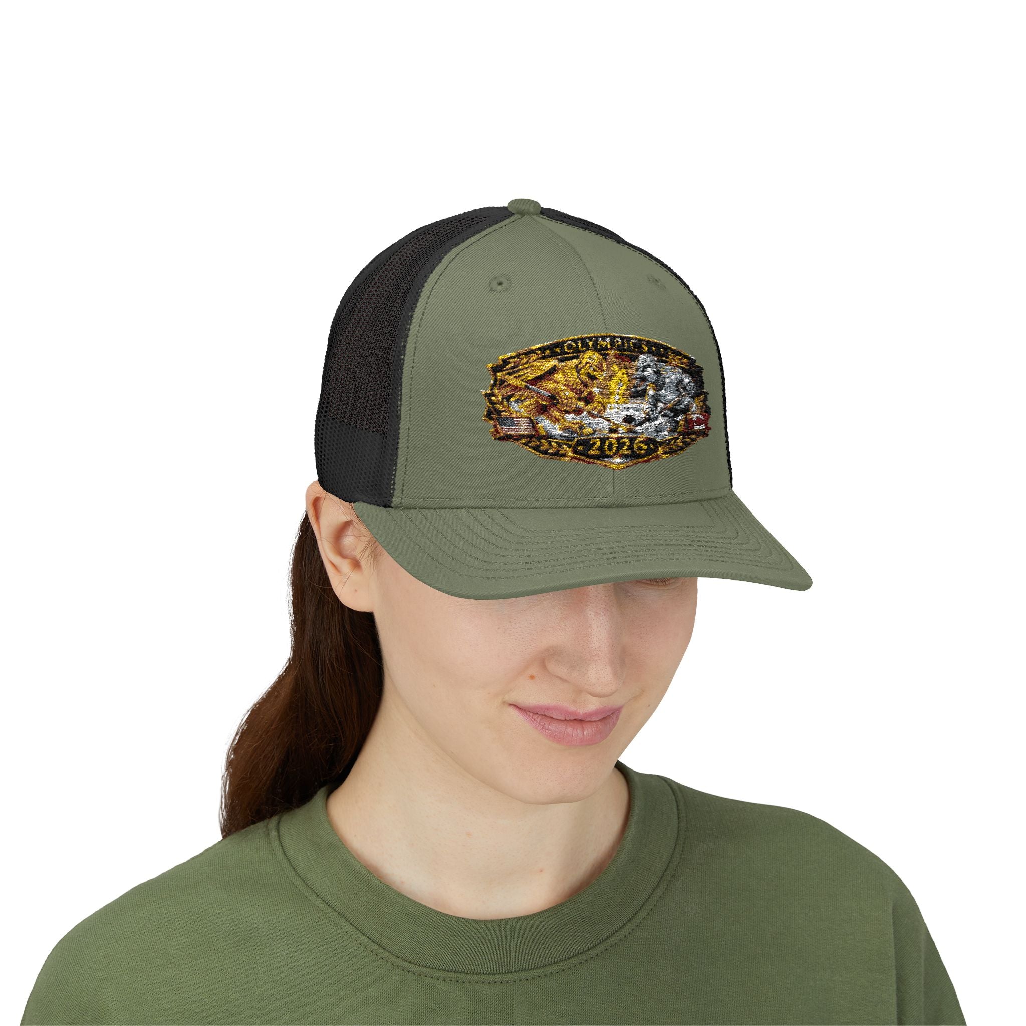 2026 Gold Rush Bear Patch Snapback Trucker Hat