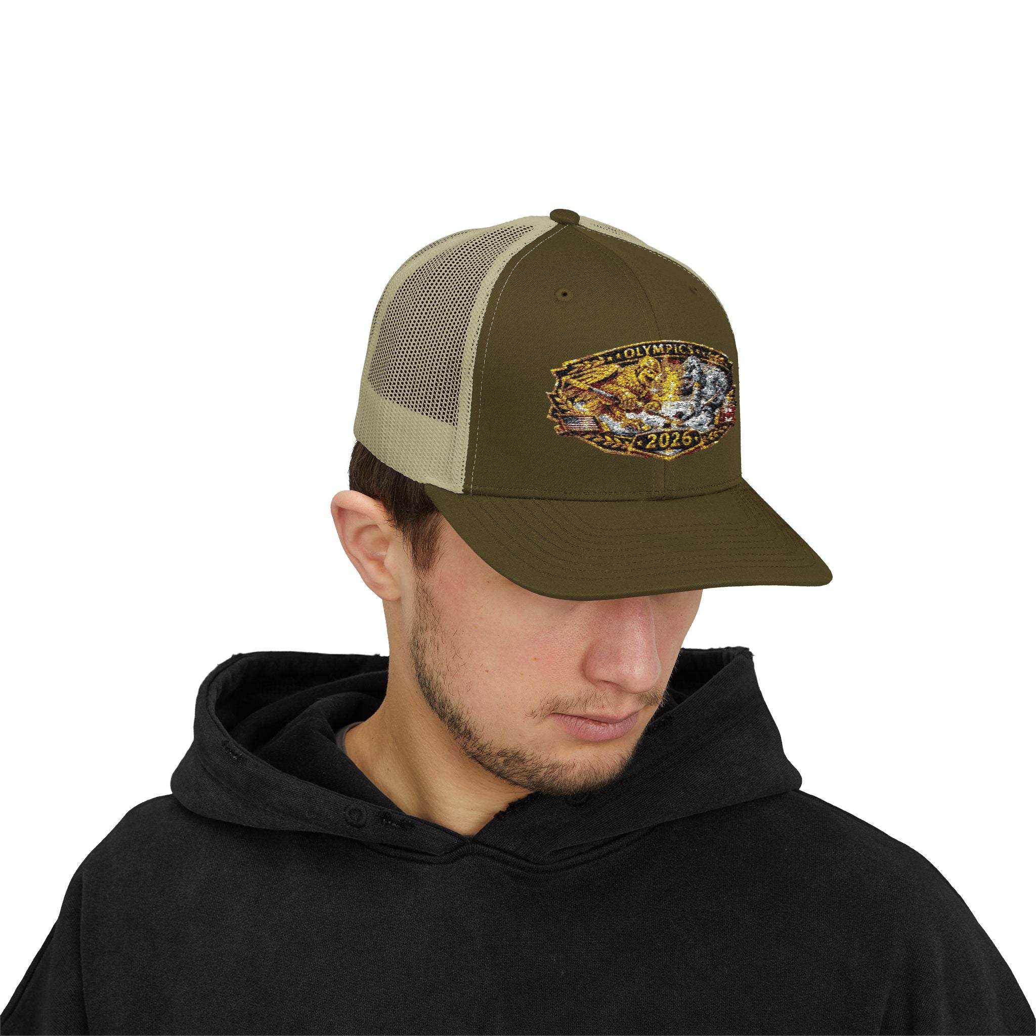 2026 Gold Rush Bear Patch Snapback Trucker Hat