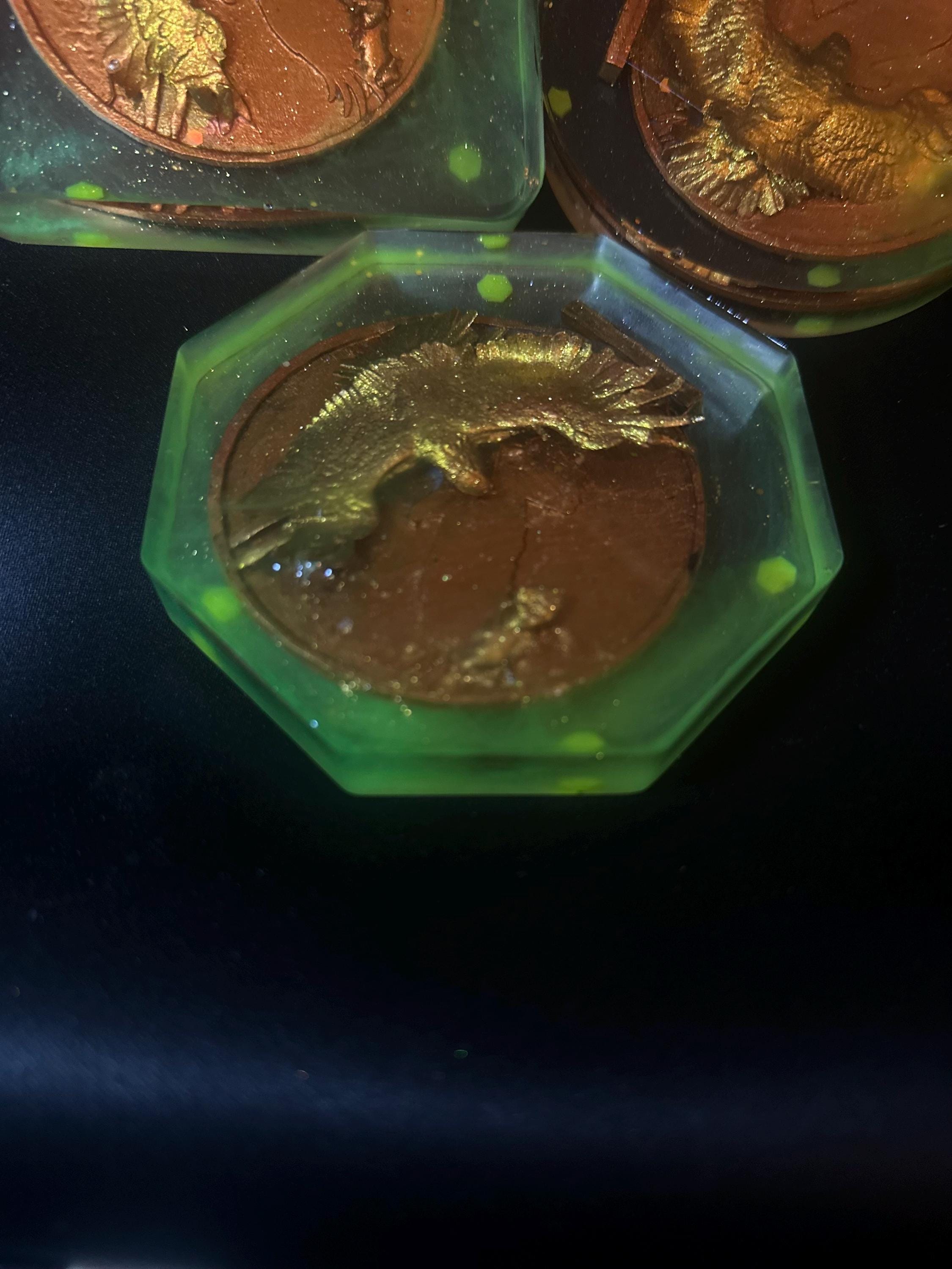 Golden Eagle Catching a Squirrel – Glow in the Dark Coaster Set of 3