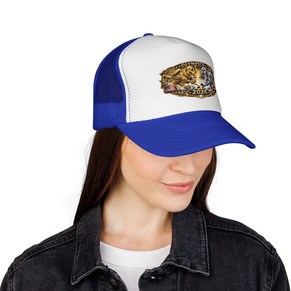 Trucker Cap — 2026 Olympics Vintage Crest Design