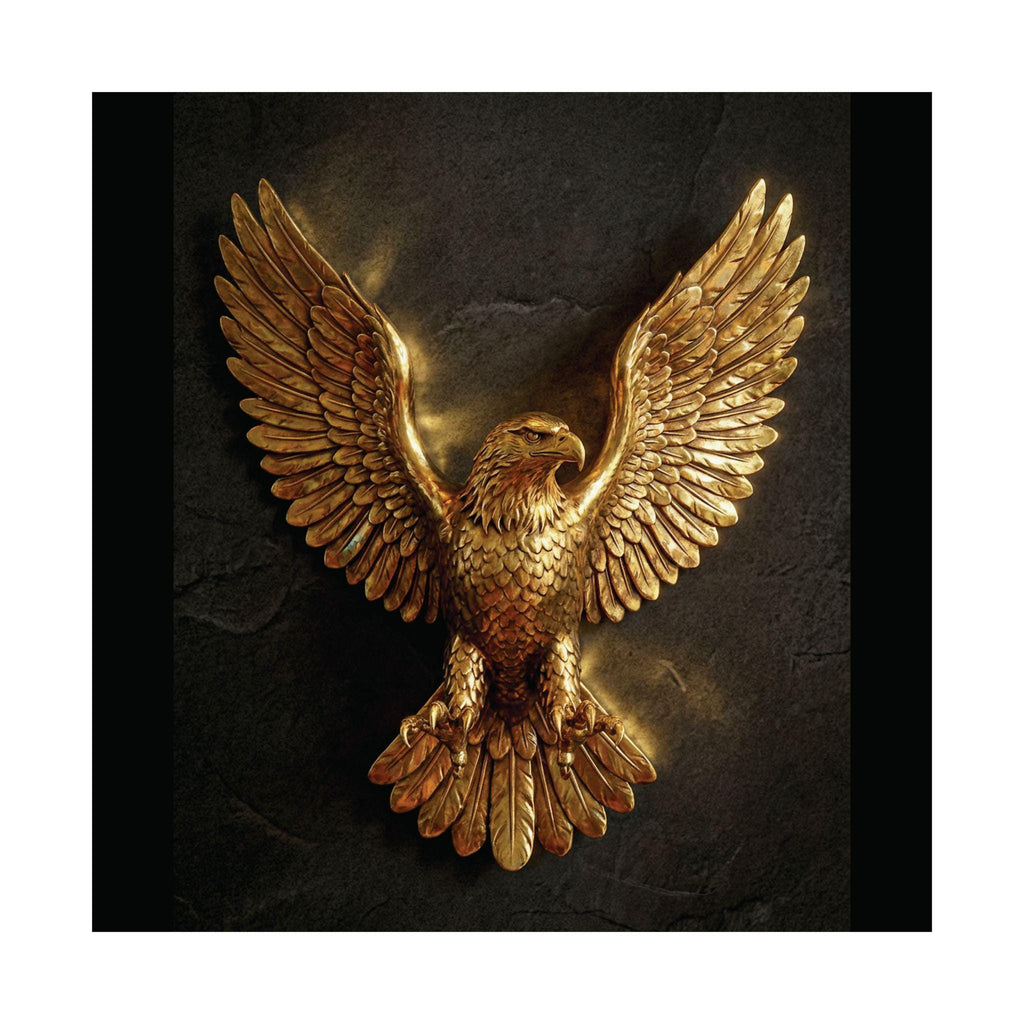 Gold Bald Eagle Wall Art | Majestic Wildlife Print