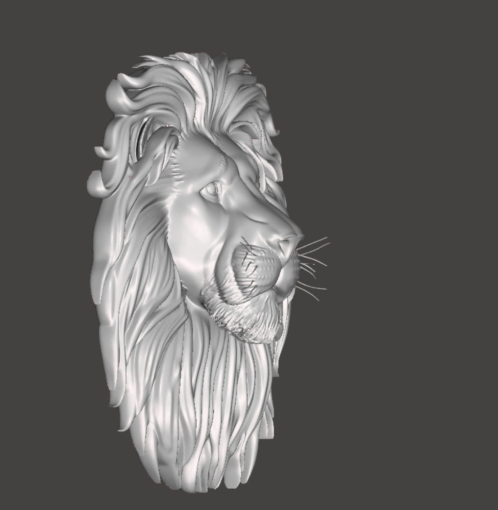 Lion Head STL File for 3D Printing | Wall Decor Relief Sculpture | CNC Relief Model | Printable Lion Bust Digital Download