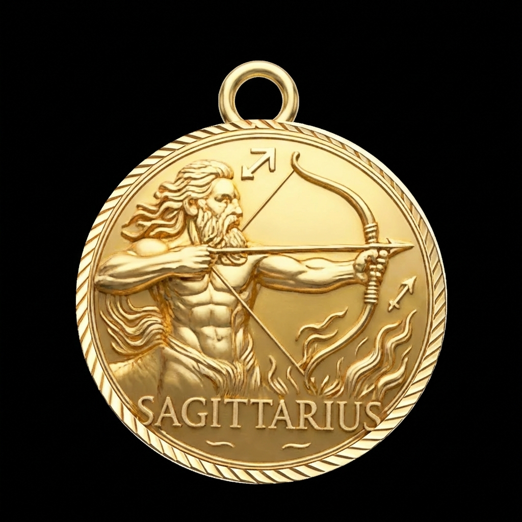 Sagittarius Zodiac Pendant Necklace 925 Sterling Silver Astrology Charm 20x23mm Lightweight Horoscope Jewelry Gift