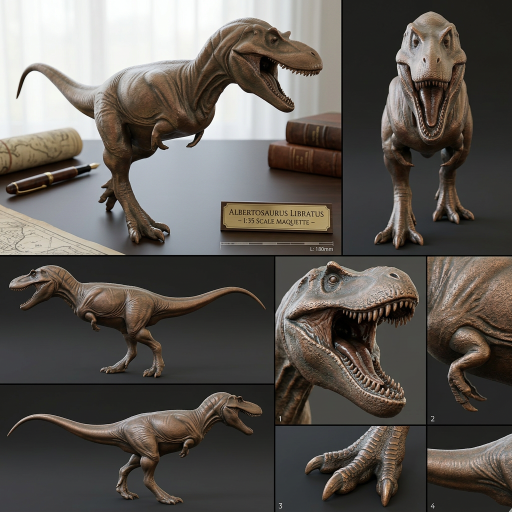 Albertosaurus 3D Print Dinosaur Model | Mini Dinosaur Figure | Fossil Replica | Desk Decor | Dino Gift | PLA Nylon Resin | 180mm Model