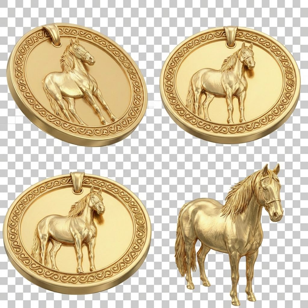 Stallion Horse Full Body Pendant Necklace in Gold or Sterling Silver – Relaxed Posture, Elegant Equestrian Wildlife Jewelry