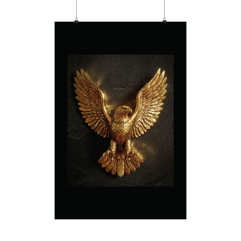 Gold Bald Eagle Wall Art | Majestic Wildlife Print