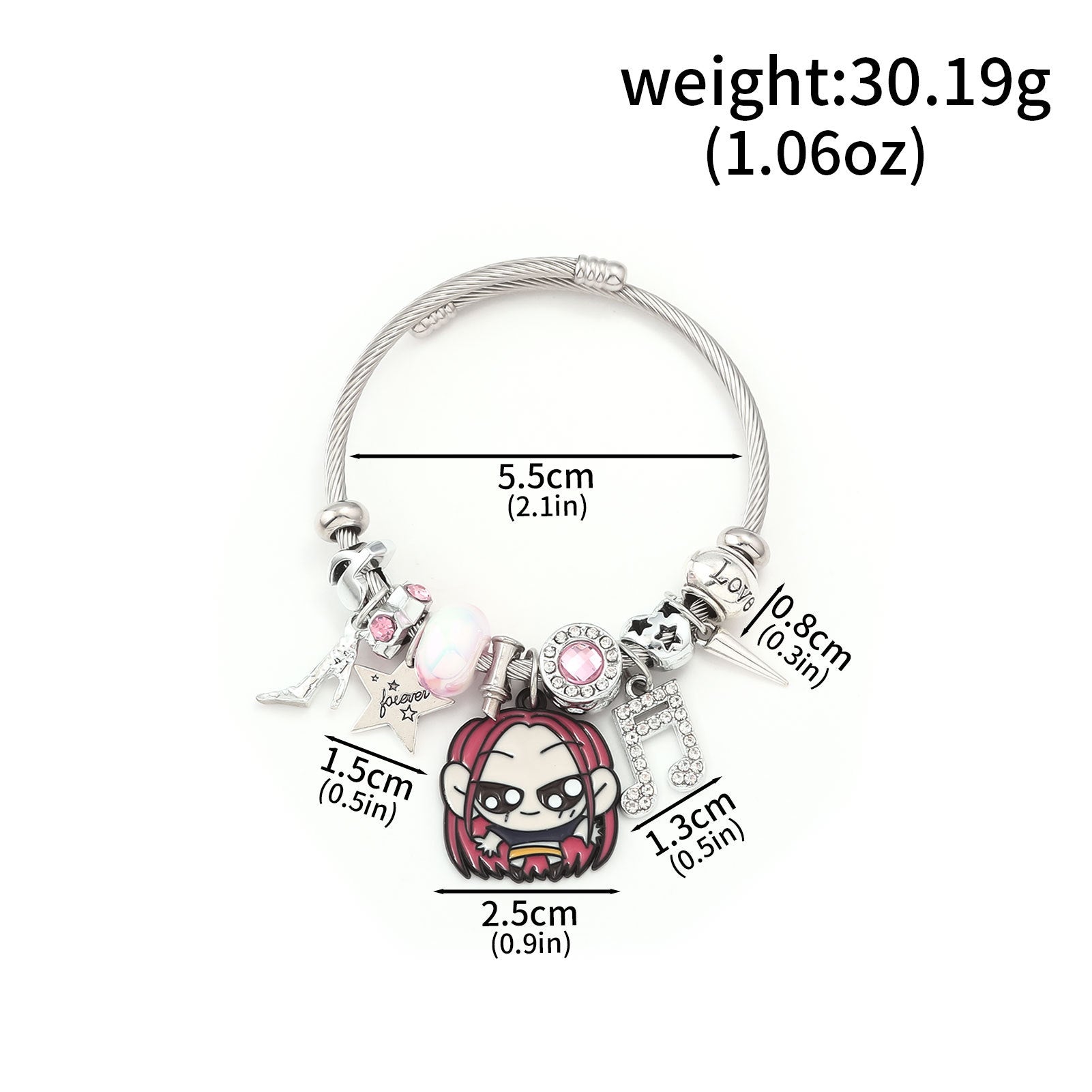 Anime Character Charm Bracelet - K-POP Demon Slayer DIY Pendant Jewelry