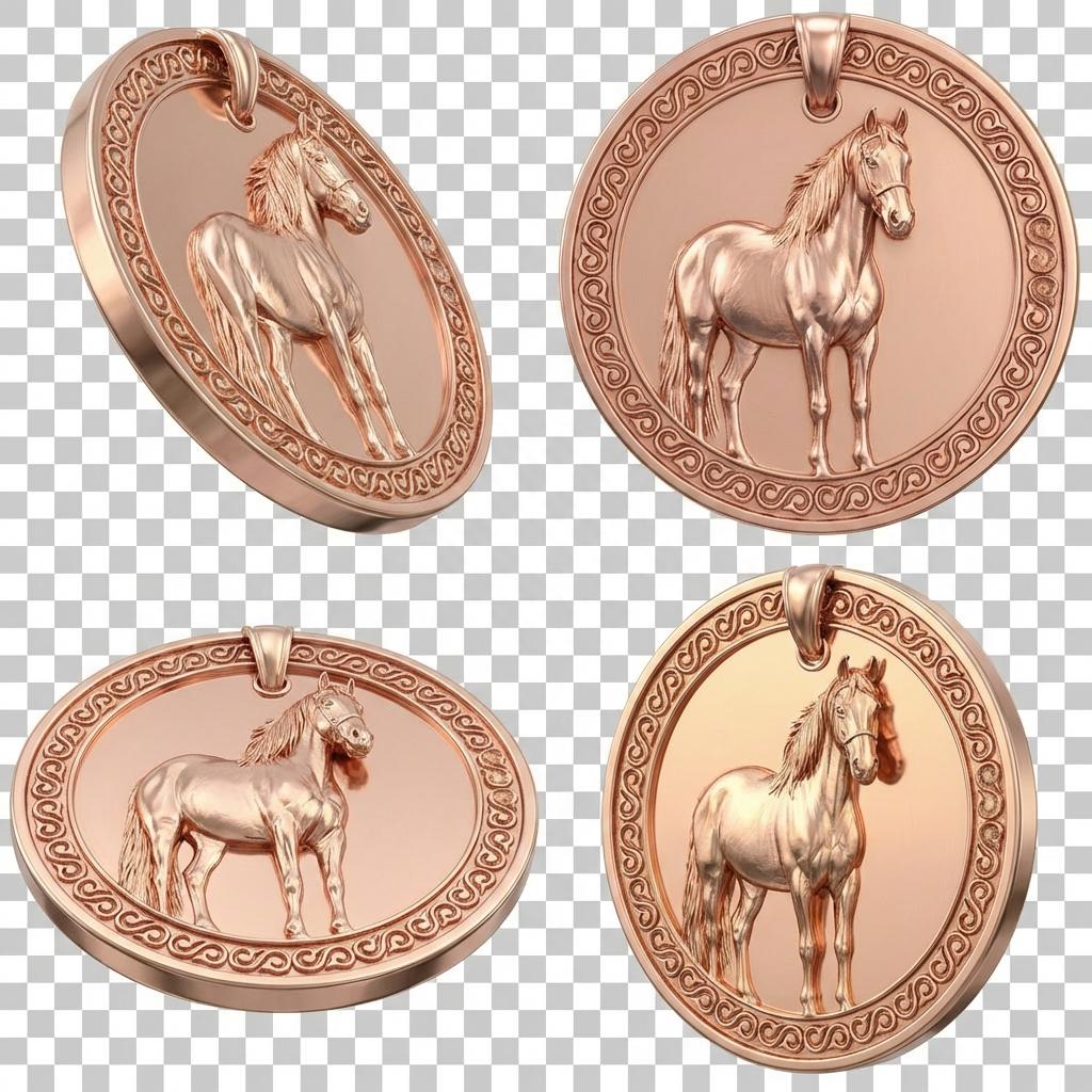 Stallion Horse Full Body Pendant Necklace in Gold or Sterling Silver – Relaxed Posture, Elegant Equestrian Wildlife Jewelry