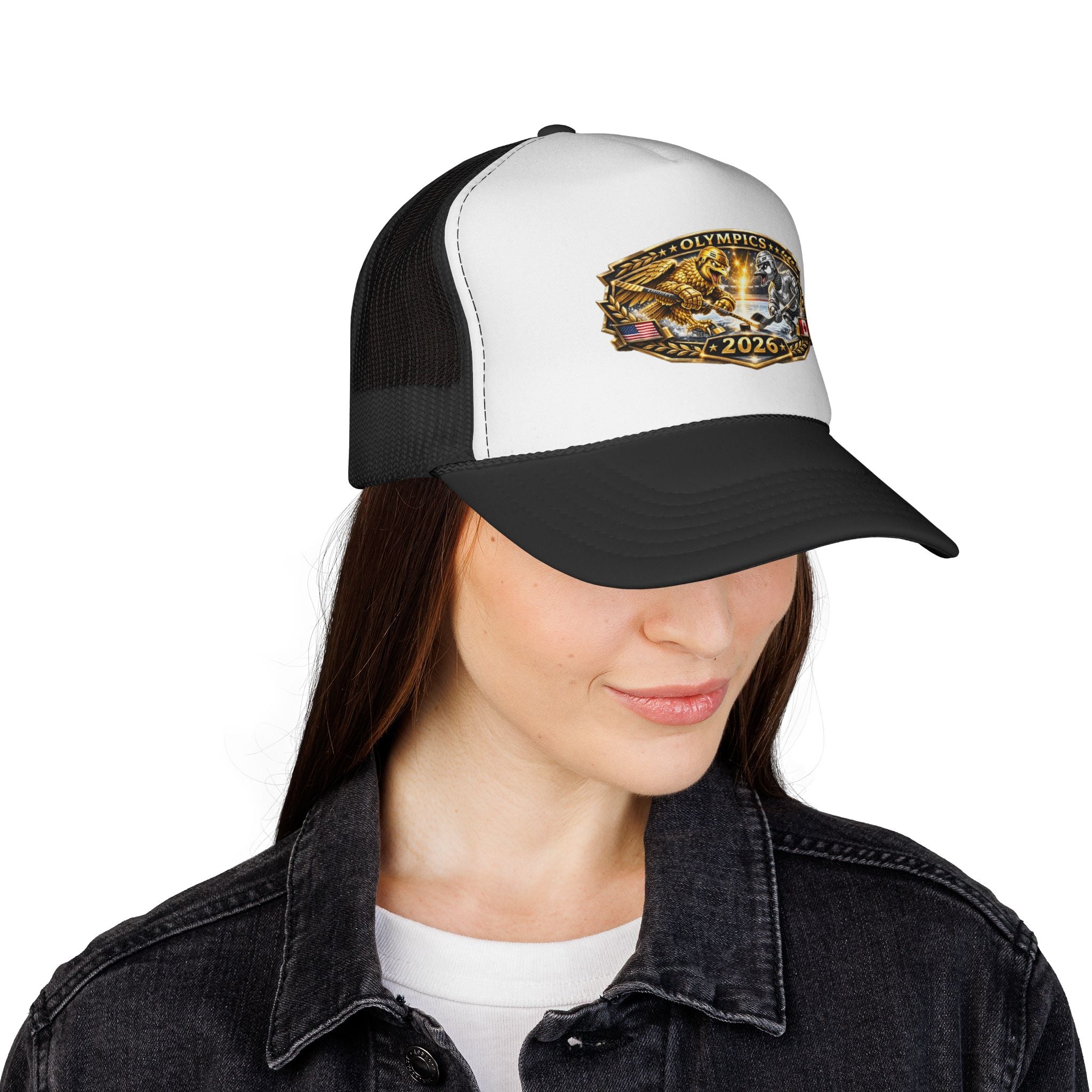 Trucker Cap — 2026 Olympics Vintage Crest Design