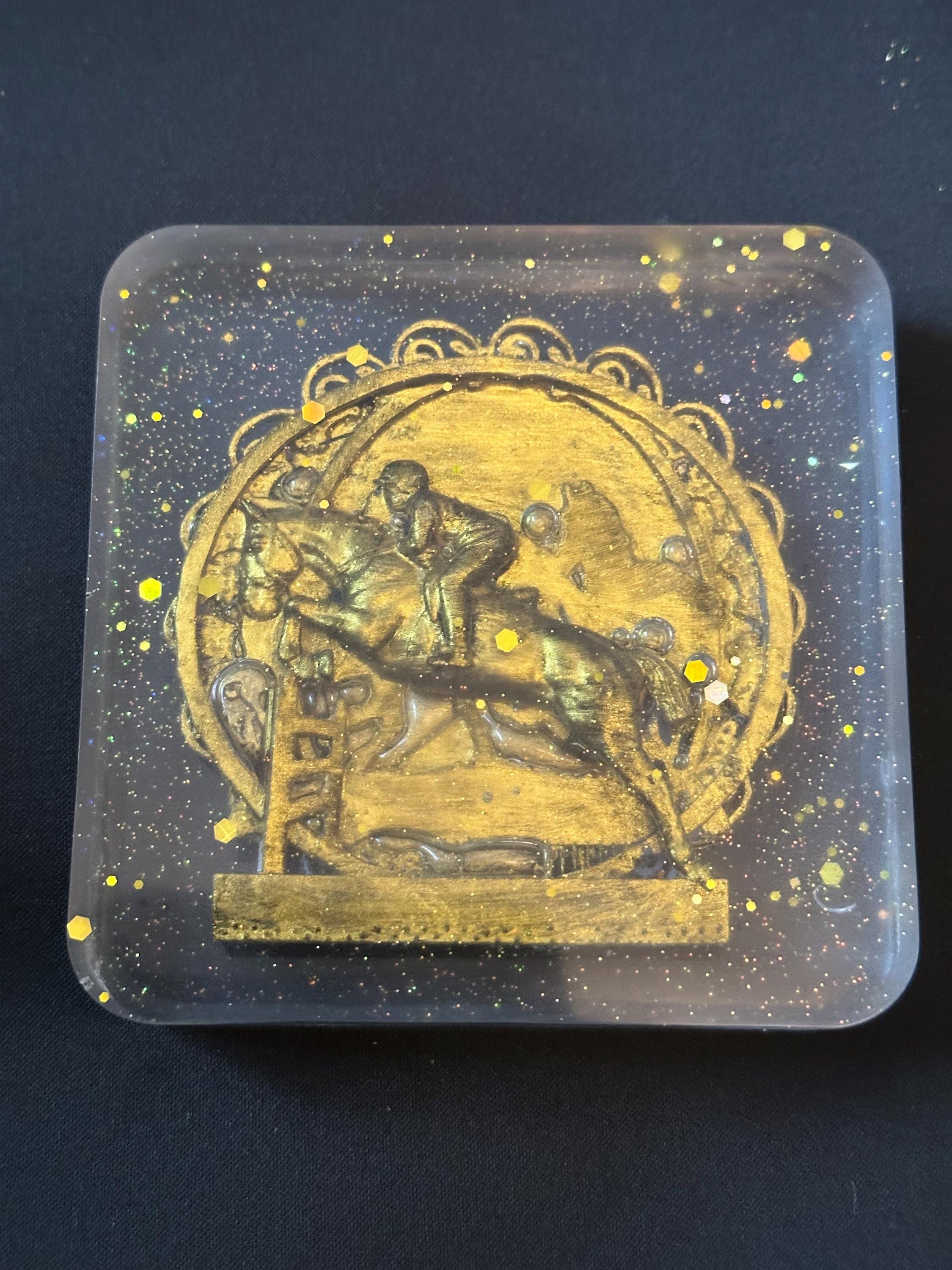 3D Equestrian Jump Resin Coaster – Round, Square & Octagon Shapes