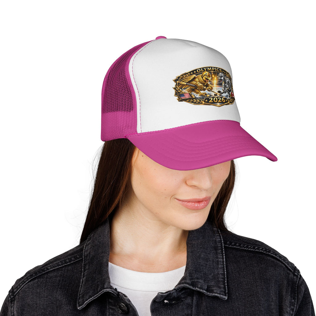 Trucker Cap — 2026 Olympics Vintage Crest Design