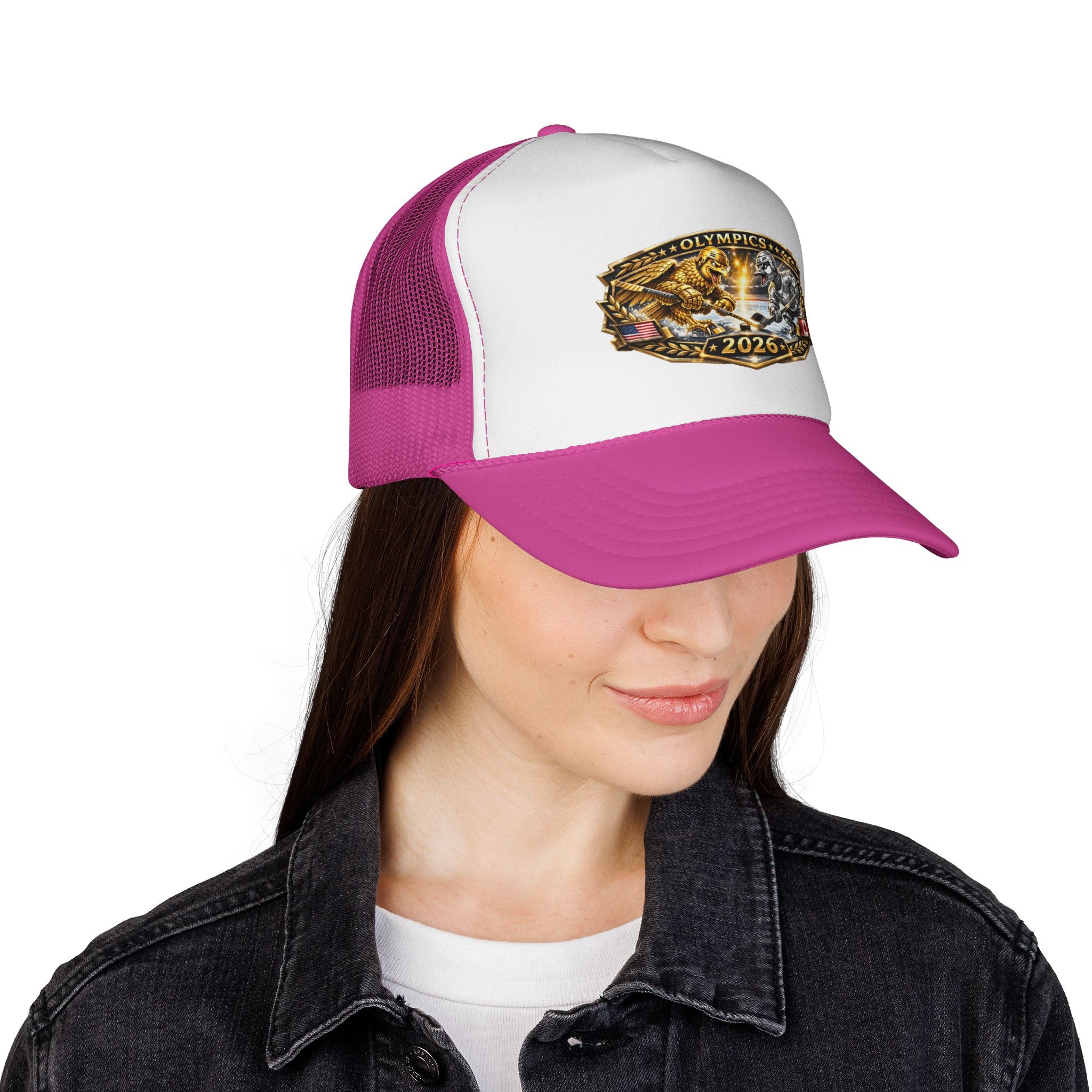 Trucker Cap — 2026 Olympics Vintage Crest Design