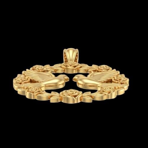 3D Dove Pendant – 18K Gold or Sterling Silver Love Jewelry