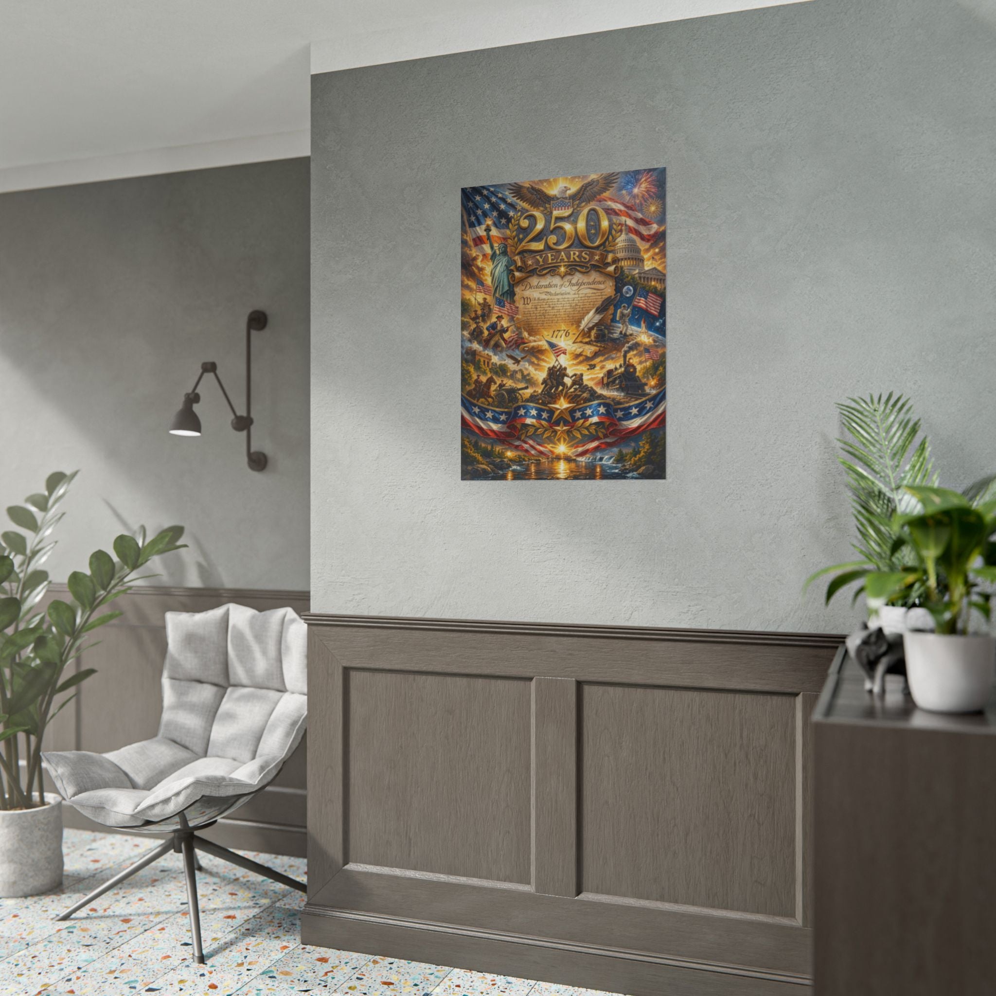 Patriotic 250 Years Declaration of Independence Poster